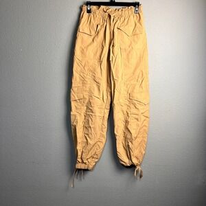 Gianni Bini Tan Khaki Paperbag Gorpcore Waist Cargo Jogger Pants Size 4 Utility